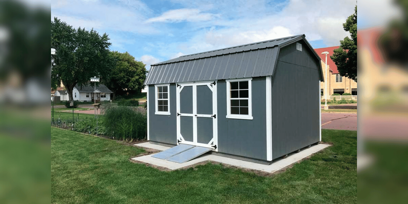 Shed ramps for storage shed in Waco, Texas.