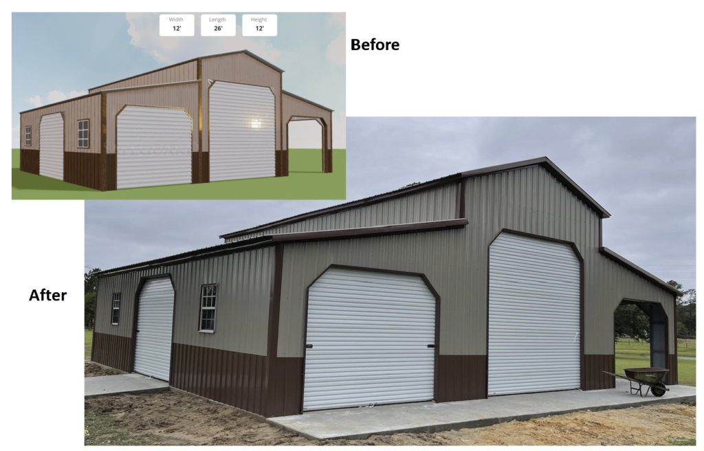 Step down barn by Safeguard Buildings in Texas at RampUp Storage
