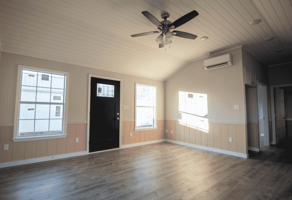 Spacious living room in custom cabin in Copperas Cove at RampUp Storage