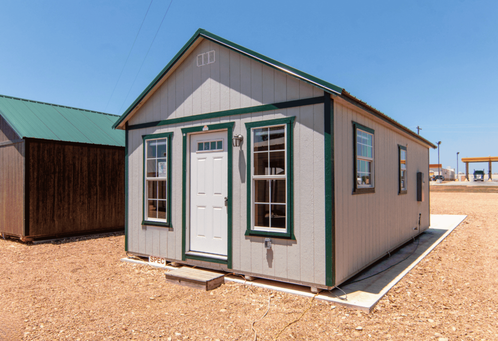 Small home custom cabin in Troy, TX at RampUp Storage