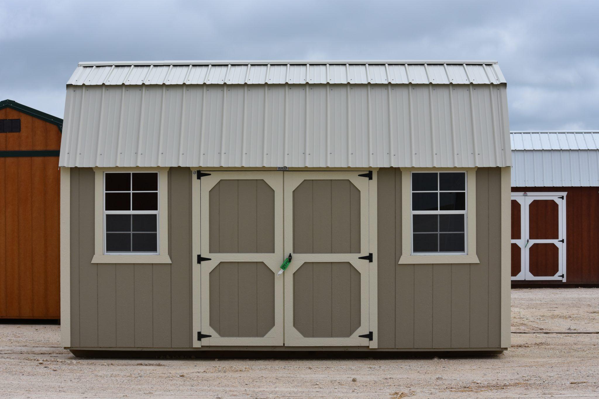 Derksen portable side lofted barn at RampUp Storage in Troy, TX