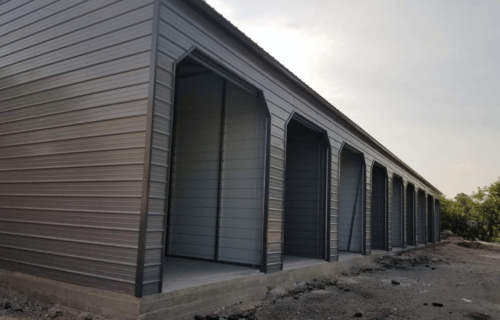Metal building for implement barn at RampUp Storage for sale in Waco
