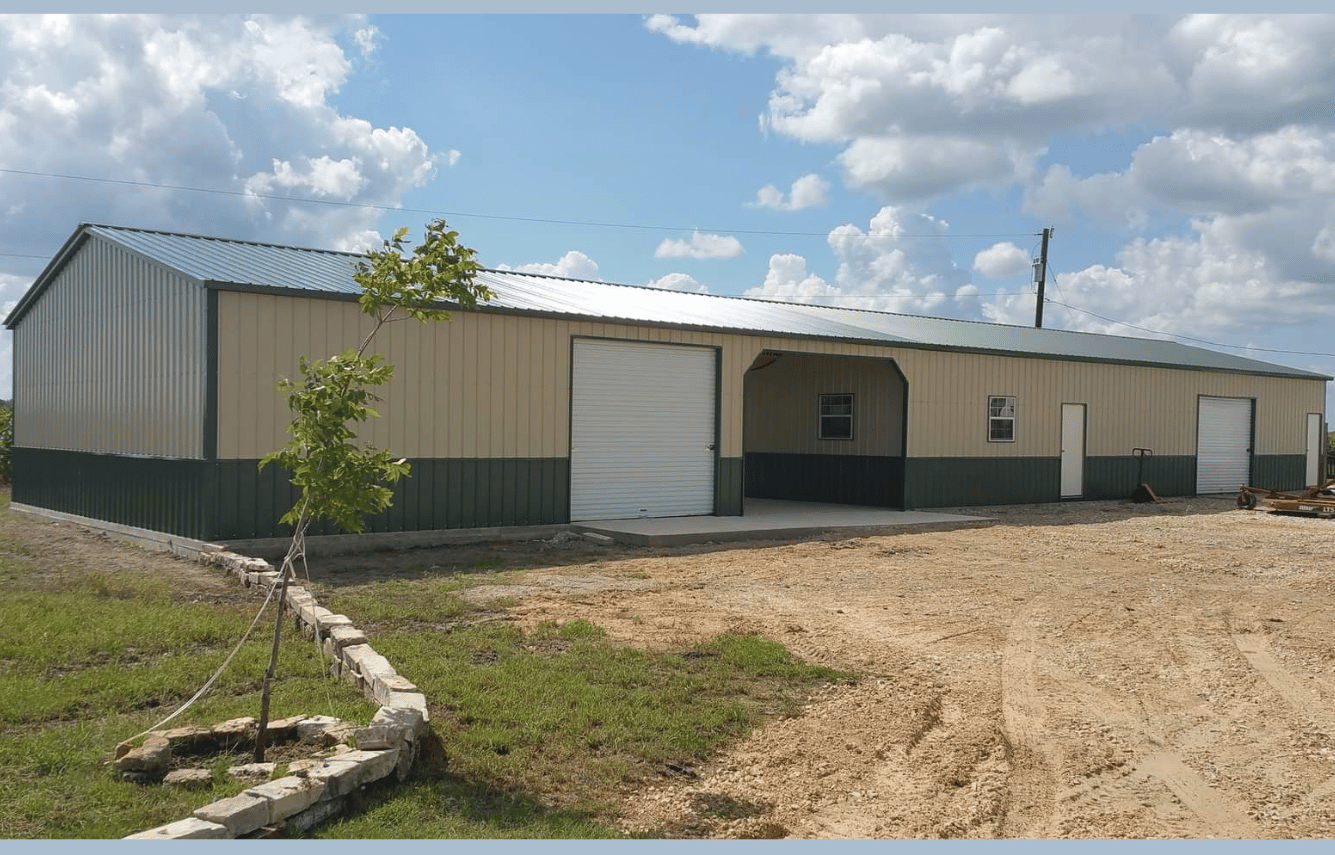 Safeguard metal barn for sale at RampUp Storage in Troy, TX