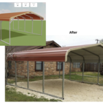 Metal carport for sale near me at RampUp Storage in Troy, TX