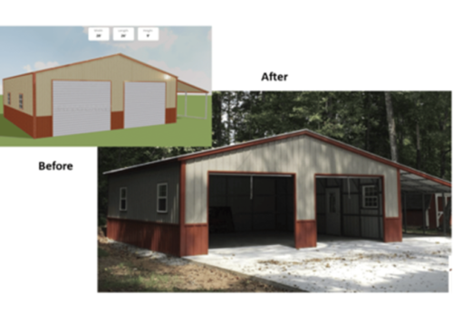 28’x25’x9′ Garage with Lean - image Picture1-2-500x355 on https://rampupstorage.com