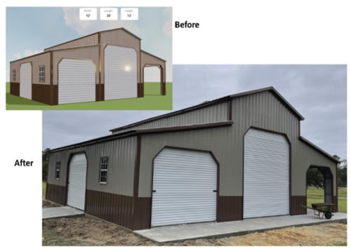 36’x25’x12′ Step Down Barn - image Picture9-1-500x355 on https://rampupstorage.com