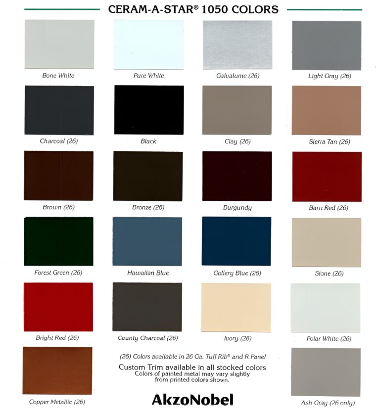 Metal roof colors for covered deck at RampUp Storage