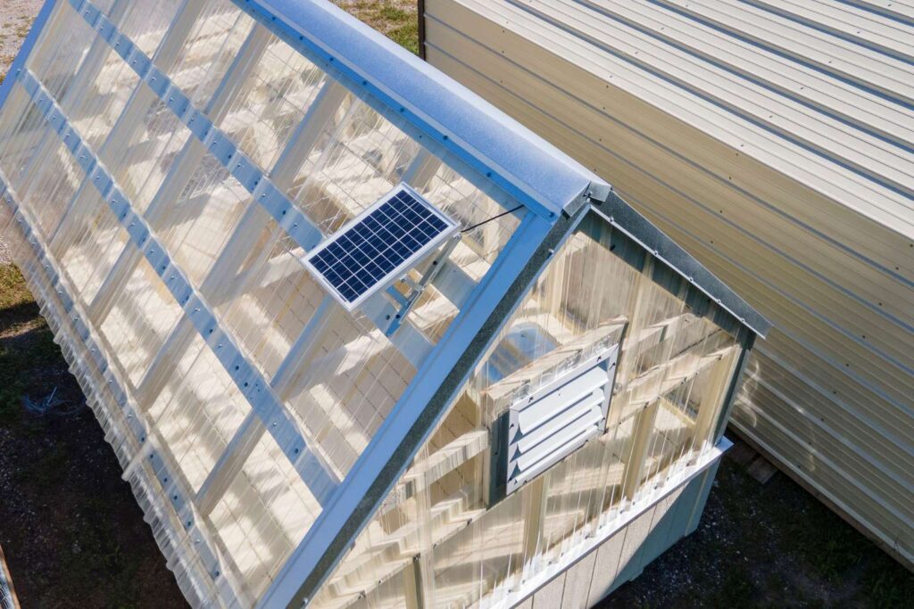 Greenhouse solar panel for sale at RampUp Storage in Troy
