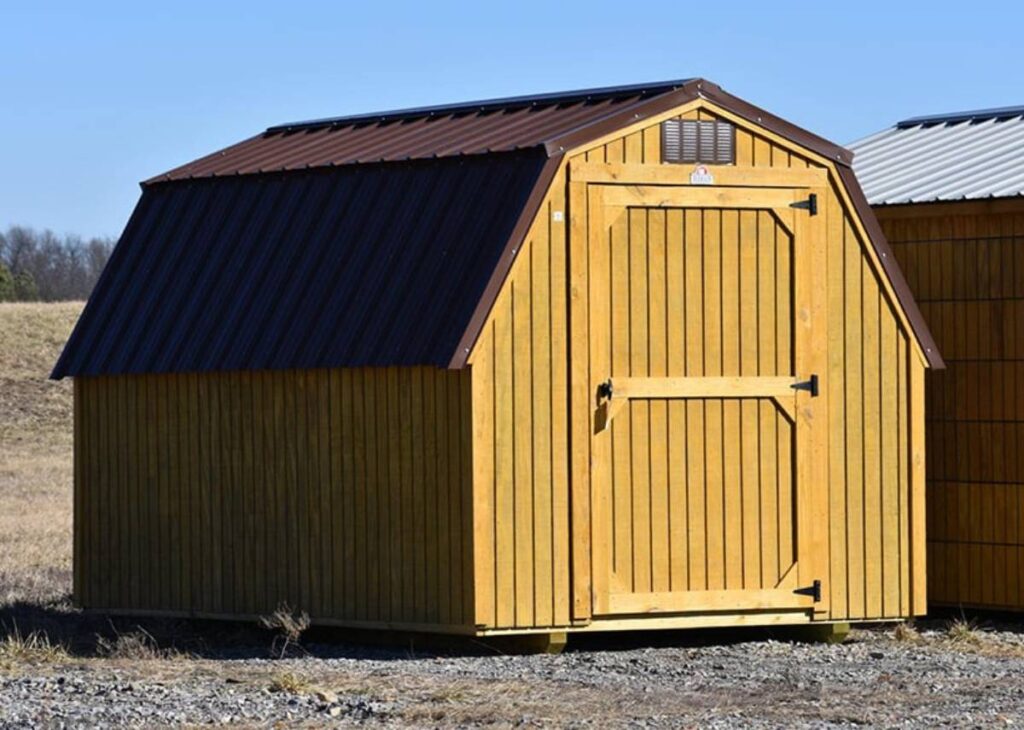 Derksen Original Barn with treated wood at RampUp Storage Troy, TX