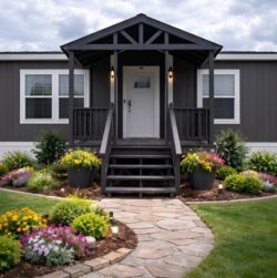 Covered porch for mobile home in Texas at RampUp Storage